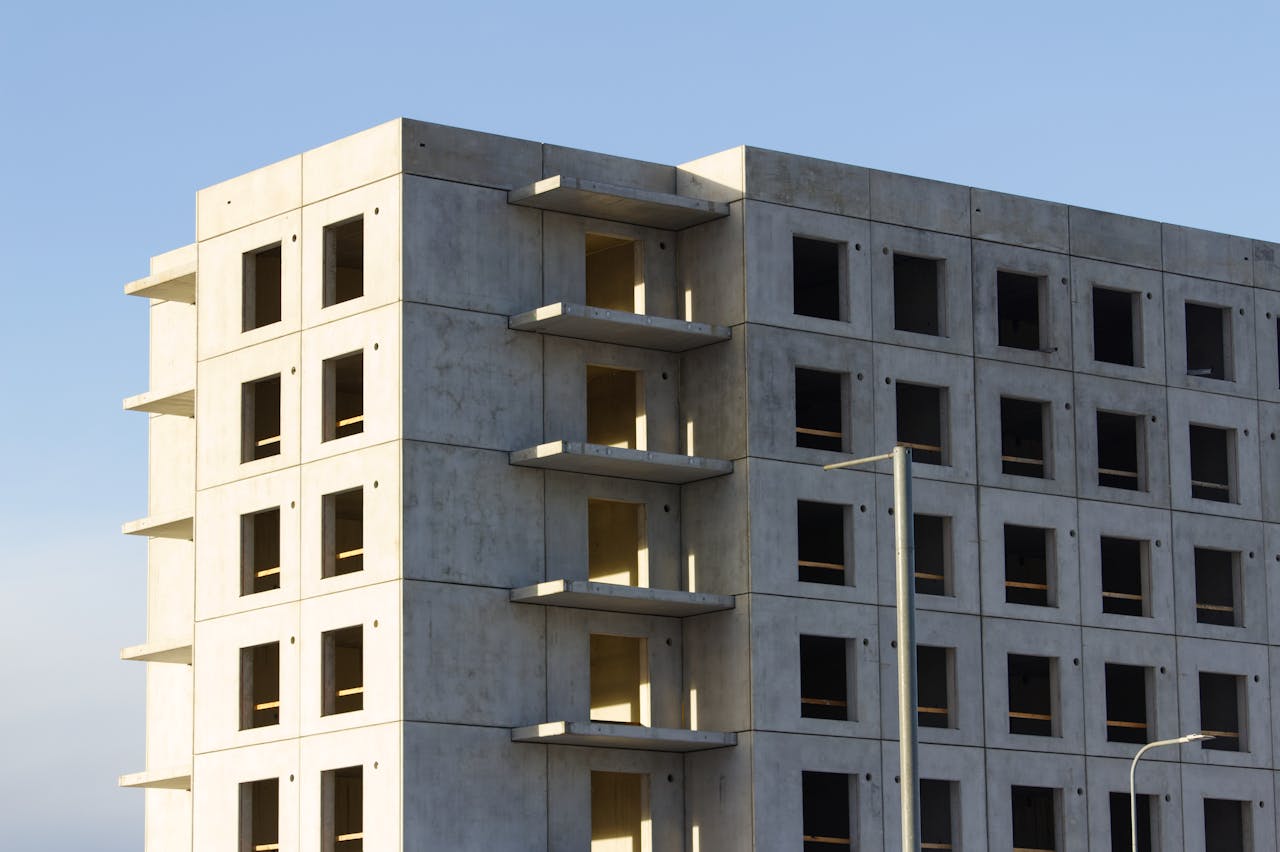 About Free stock photo of background, balconies, blue skies